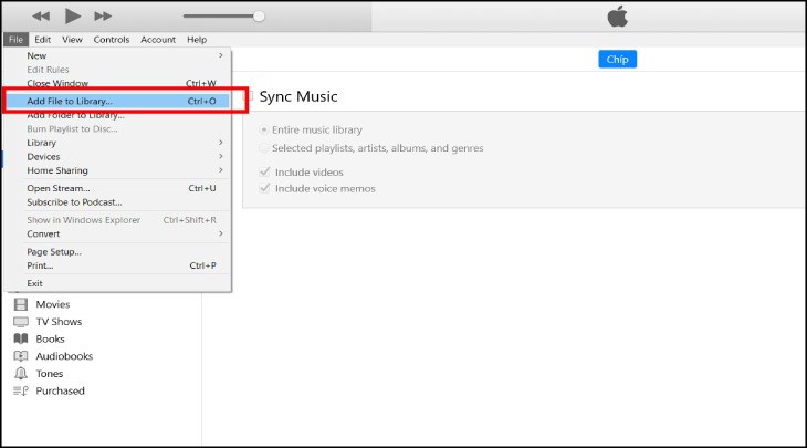Cài nhạc chuông cho iPhone bằng iTunes máy tính bước 2